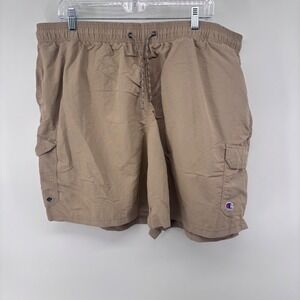 Champion Men's 2XL Beige‎ Cargo Shorts Athletic Drawstring Casual